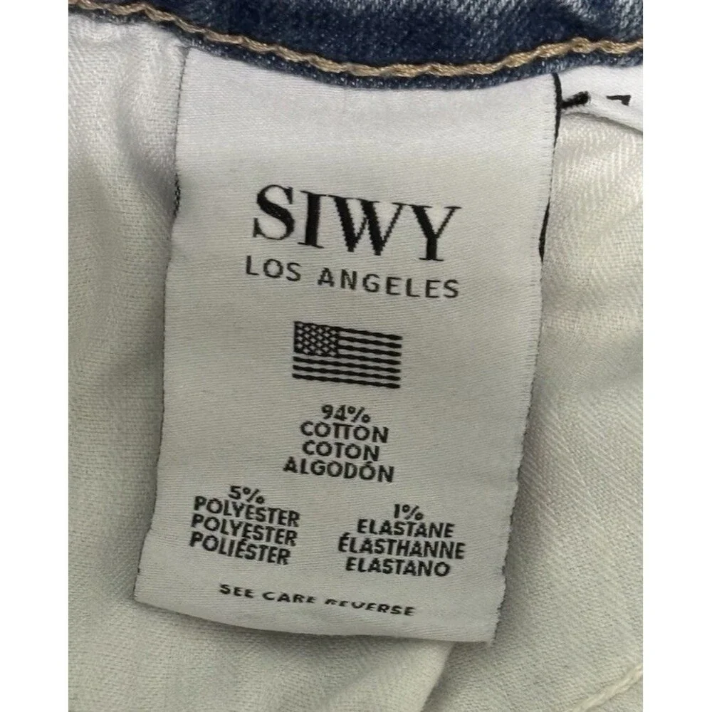 Siwy DEMI HIGH-WAIST BACK ZIP Shortie SHORT FOOL FOR LOSING Light Wash Sz 27 - Picture 8 of 11